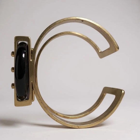 Gold and Black Cuff Bracelet - Picture 1 of 4